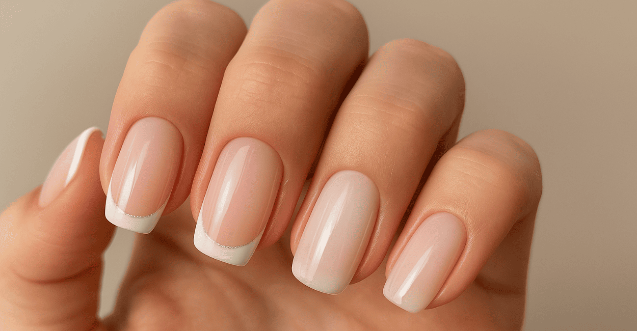 unhas de gel delicadas